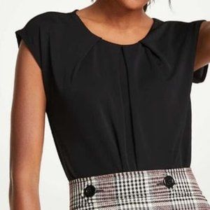 Ann Taylor XSP Pleat Neck Top